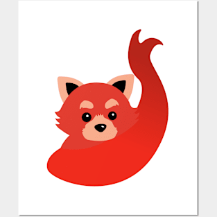 Red panda Posters and Art